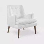 Chaise Longue Rembourrée Blanche Leisure - Modway : Milieu de Siècle Moderne, Accent de Chambre, Mousse Haute Densité