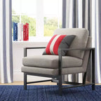 Fauteuil d'appoint Russell à structure en métal bronze gris - Finch : Polyester capitonné, Fauteuil club moderne avec capacité de 113 kg