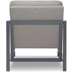 Fauteuil d'appoint Russell à structure en métal bronze gris - Finch : Polyester capitonné, Fauteuil club moderne avec capacité de 113 kg