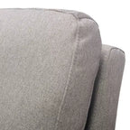 Fauteuil d'appoint Russell à structure en métal bronze gris - Finch : Polyester capitonné, Fauteuil club moderne avec capacité de 113 kg