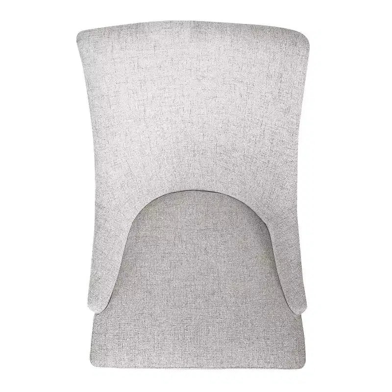 HomePop Chaise d'appoint rembourrée Neutre : Chaise d'appoint sans accoudoirs en polyester, dossier incurvé, cadre en contreplaqué