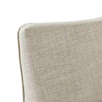 Martha Stewart London Chaise pivotante à jupe en beige texturé : Style champêtre, revêtement en polyester, cadre en bois