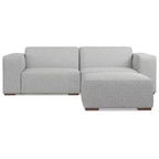 Canapé deux places avec pouf WyndenHall Biggs gris pâle