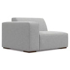 Canapé deux places avec pouf WyndenHall Biggs gris pâle