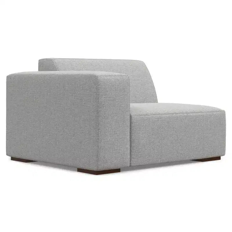 Canapé deux places avec pouf WyndenHall Biggs gris pâle