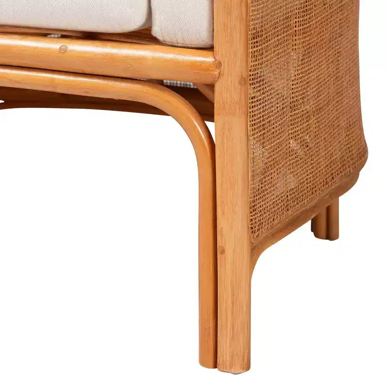 Chaise d'appoint en rotin clair couleur miel bali & pari Bandung