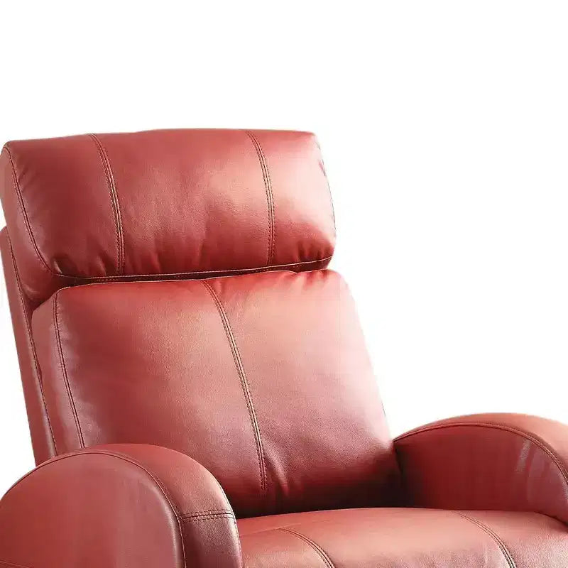Canapé inclinable électrique Ricardo en cuir synthétique rouge Acme Furniture