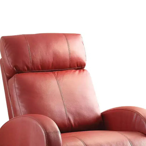 Canapé inclinable électrique Ricardo en cuir synthétique rouge Acme Furniture