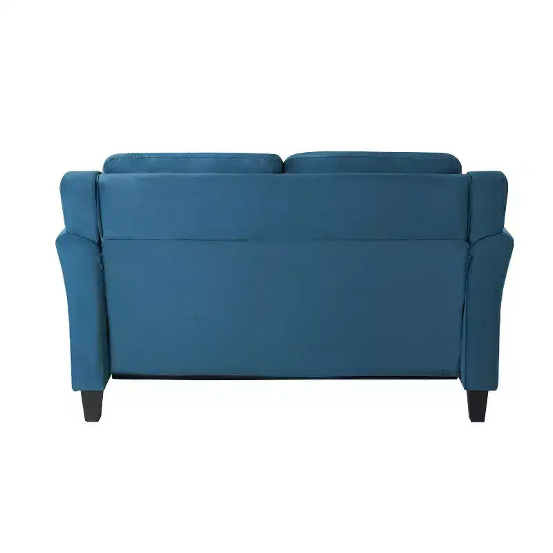Causeuse Harper en velours bleu Lifestyle Solutions