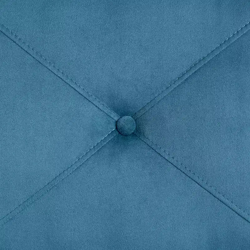 Causeuse Harper en velours bleu Lifestyle Solutions