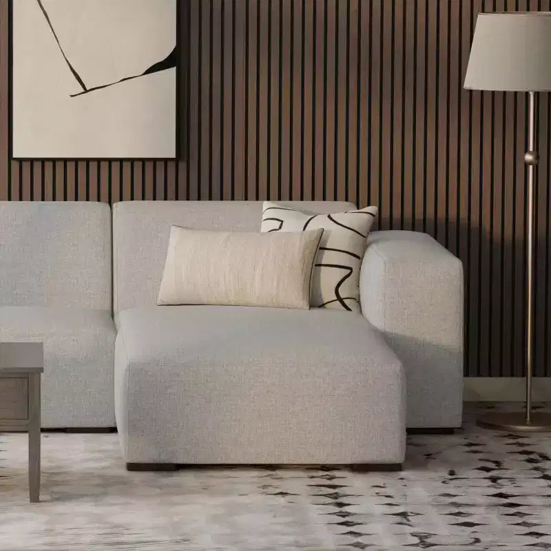 WyndenHall Biggs Module Chaise Droite Gris Pâle