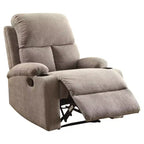 Rosia Linen Side Lever Recliner Gray - Acme Furniture: Microfiber, Side Handle, Cup Holders