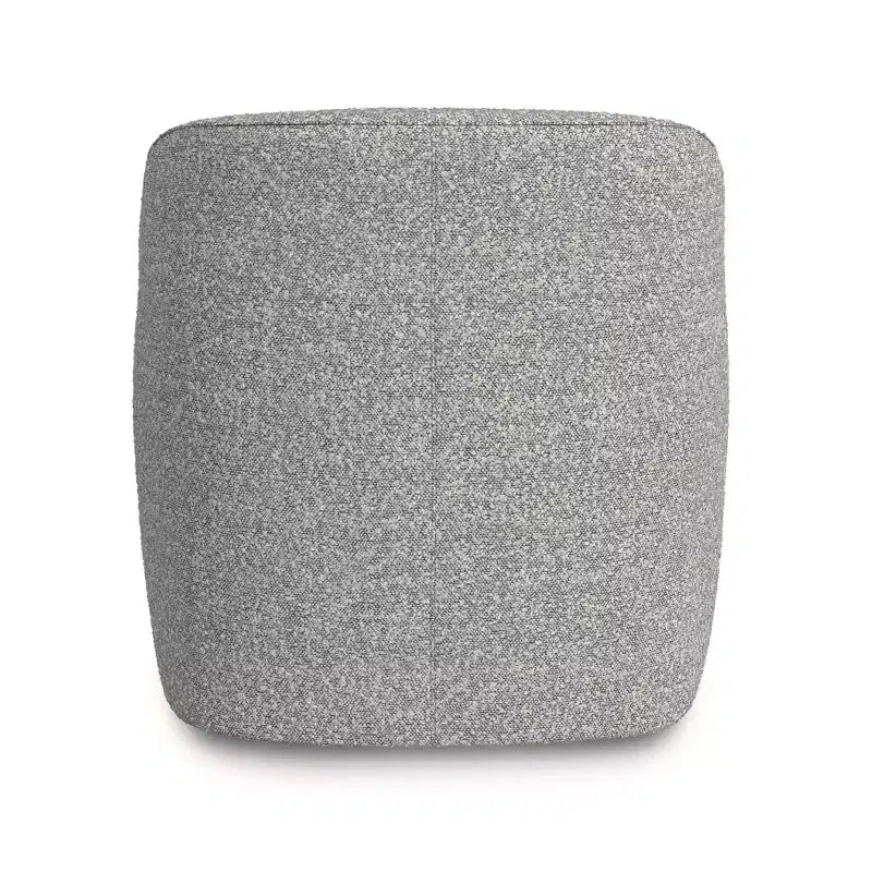 Fauteuil pivotant HomePop en tissu bouclé blanc/gris