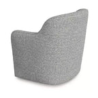 Fauteuil pivotant HomePop en tissu bouclé blanc/gris