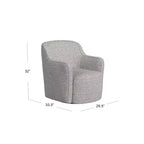 Fauteuil pivotant HomePop en tissu bouclé blanc/gris