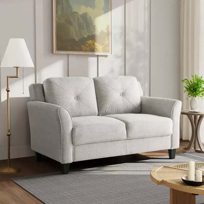 Canapé deux places Harper en tissu beige de Lifestyle Solutions