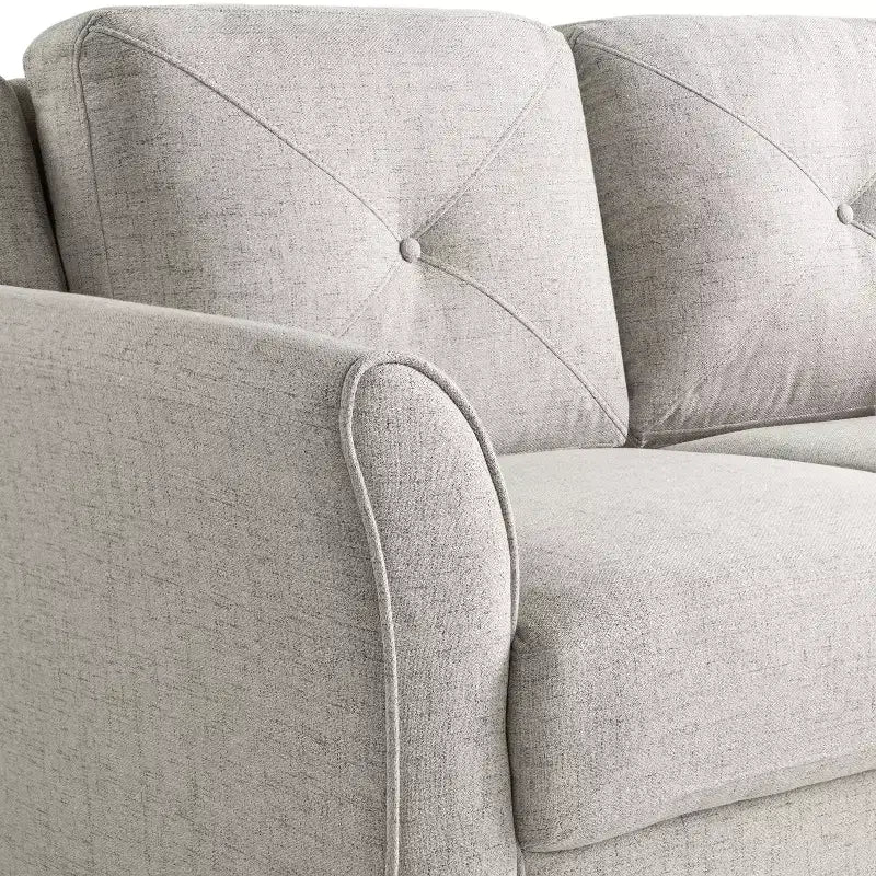 Canapé deux places Harper en tissu beige de Lifestyle Solutions