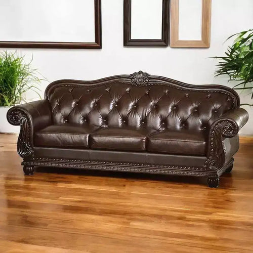 Canapé Anondale 239 cm : Classique capitonné, accoudoirs roulés - Acme Furniture