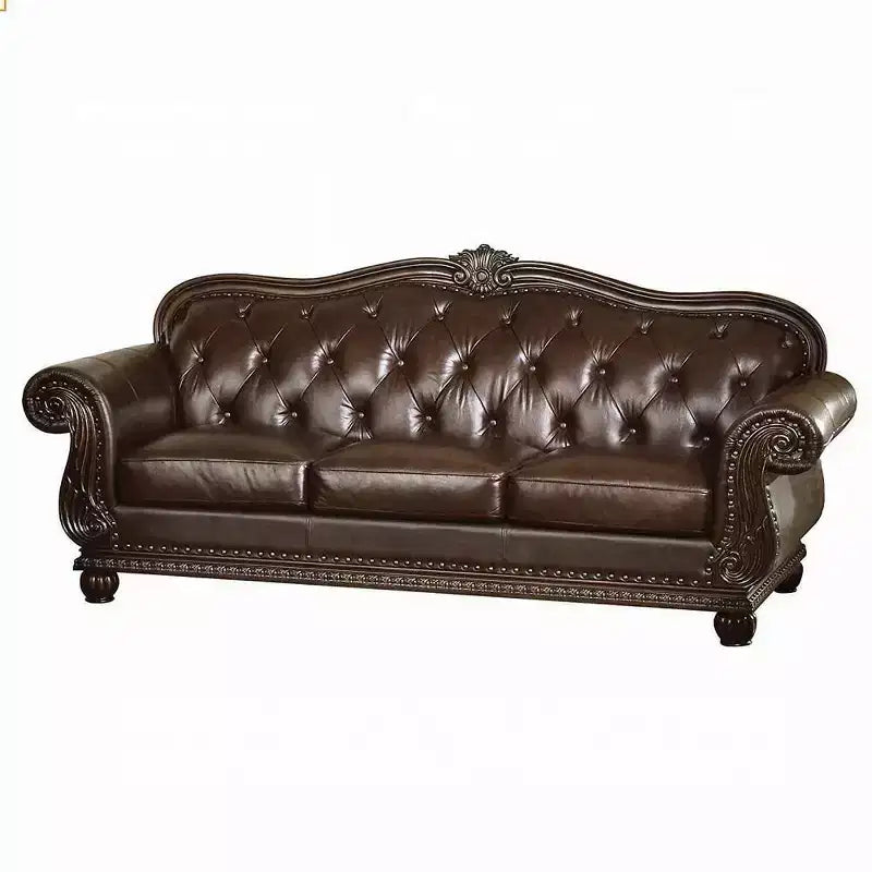 Canapé Anondale 239 cm : Classique capitonné, accoudoirs roulés - Acme Furniture