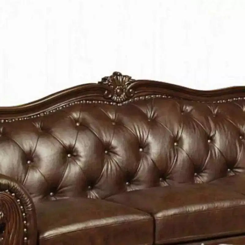 Canapé Anondale 239 cm : Classique capitonné, accoudoirs roulés - Acme Furniture