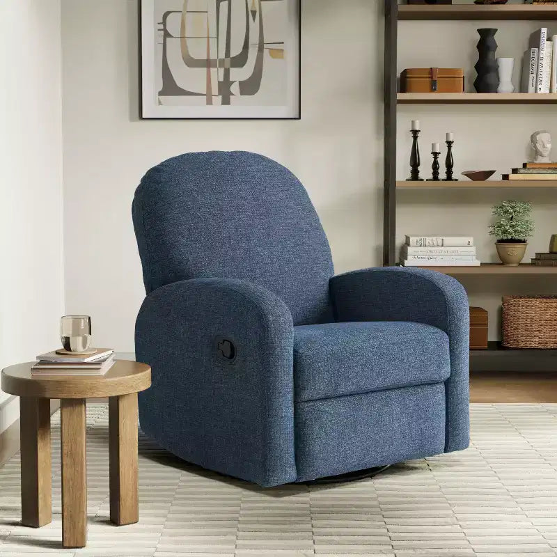 Relax-A-Lounger Martini Fauteuil Inclinable Pivotant et à Bascule Tissé Bleu