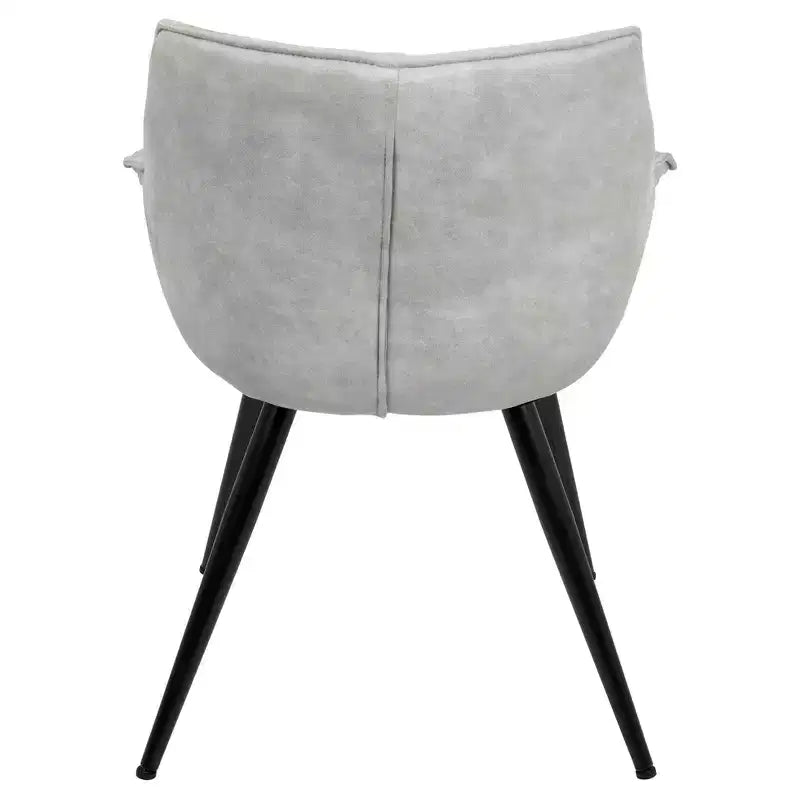Lot de 2 chaises d'appoint contemporaines Wrangler gris clair - Lumisource : revêtement en suédine, pieds en métal, coussins attachés
