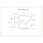 Module accoudoir gauche WyndenHall Biggs gris pâle