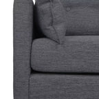 Christopher Knight Home Symonds Fauteuil Club capitonné avec coussins d'appoint, anthracite/noyer