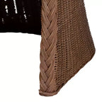 Chaise avec accoudoirs en rotin tressé Peanut Brown bali & pari Memphis