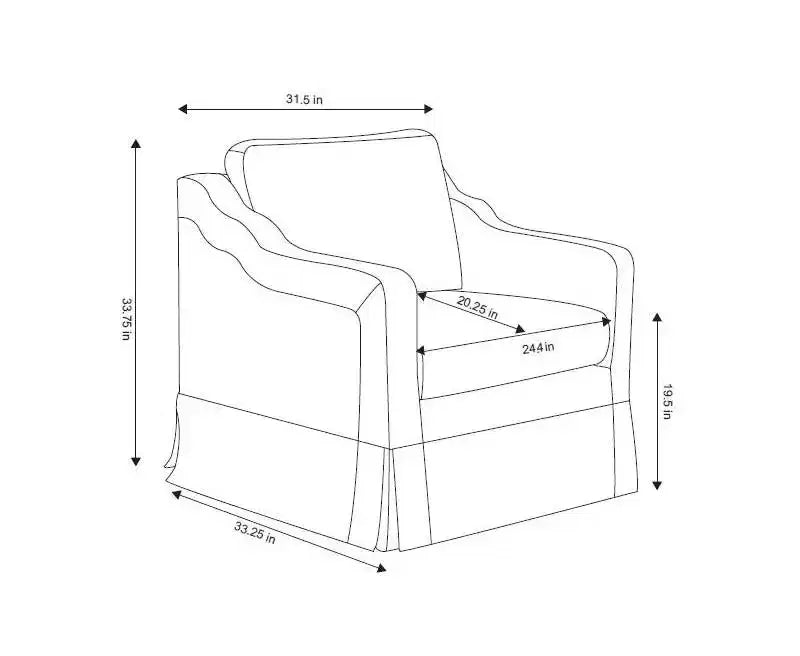 Fauteuil pivotant accentué déhoussable à accoudoirs inclinés, tissu haute performance Blush - Threshold™ conçu avec Studio McGee ; assemblage requis