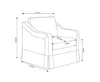 Fauteuil pivotant accentué déhoussable à accoudoirs inclinés, tissu haute performance Blush - Threshold™ conçu avec Studio McGee ; assemblage requis