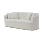 Canapé Odette 211 cm en velours beige Acme Furniture : Rembourrage luxueux, cadre en bois, comprend 4 coussins décoratifs