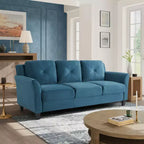 Lifestyle Solutions Canapé Harper Velours Bleu