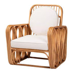 bali & pari Tiramisu Rattan Arm Chair Light Honey/White