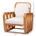 Fauteuil en rotin bali & pari Tiramisu Miel clair/blanc