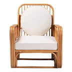 Fauteuil en rotin bali & pari Tiramisu Miel clair/blanc