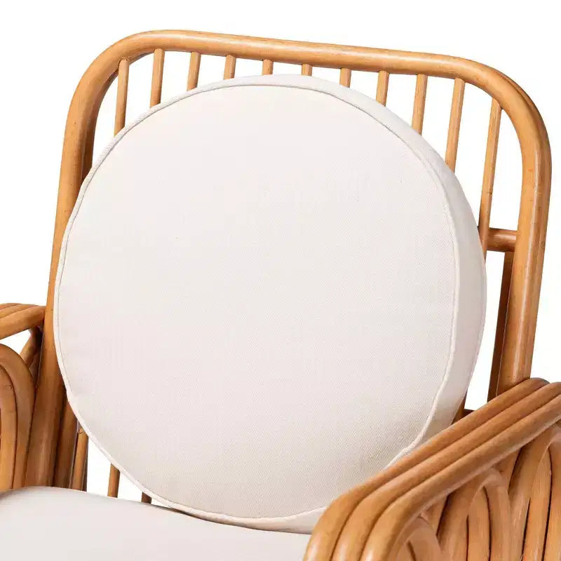 Fauteuil en rotin bali & pari Tiramisu Miel clair/blanc