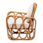 Fauteuil en rotin bali & pari Tiramisu Miel clair/blanc