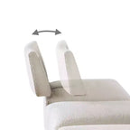 HOMES: Inside + Out Fauteuil sans accoudoirs modulaire moderne Povoa Bouclé avec dossier extensible Beige