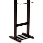 Serviteur de chambre Carson - Espresso foncé - Winsome : Organisateur de costumes et accessoires, Porte-chaussures, Miroir inclinable