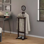 Serviteur de chambre Carson - Espresso foncé - Winsome : Organisateur de costumes et accessoires, Porte-chaussures, Miroir inclinable