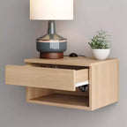Nathan James Lot de 2 tables de chevet flottantes Jackson en chêne clair