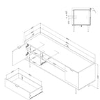 Commode 5 tiroirs South Shore Versa Érable gris : fini laminé, cadre en panneaux de particules, quincaillerie antibasculement