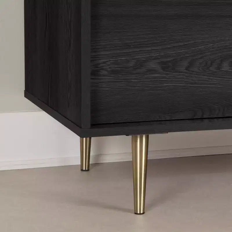 Commode 5 tiroirs South Shore Versa Érable gris : fini laminé, cadre en panneaux de particules, quincaillerie antibasculement