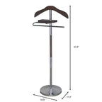 Oxford Ii Valet - Finition Chrome et Noyer - Proman Products