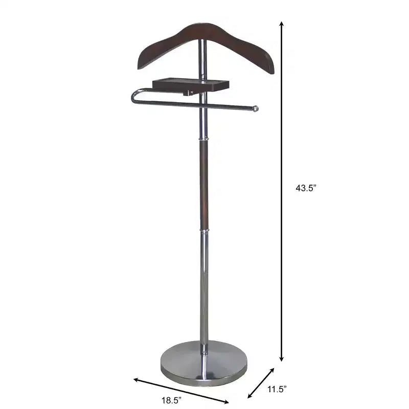 Oxford Ii Valet - Finition Chrome et Noyer - Proman Products