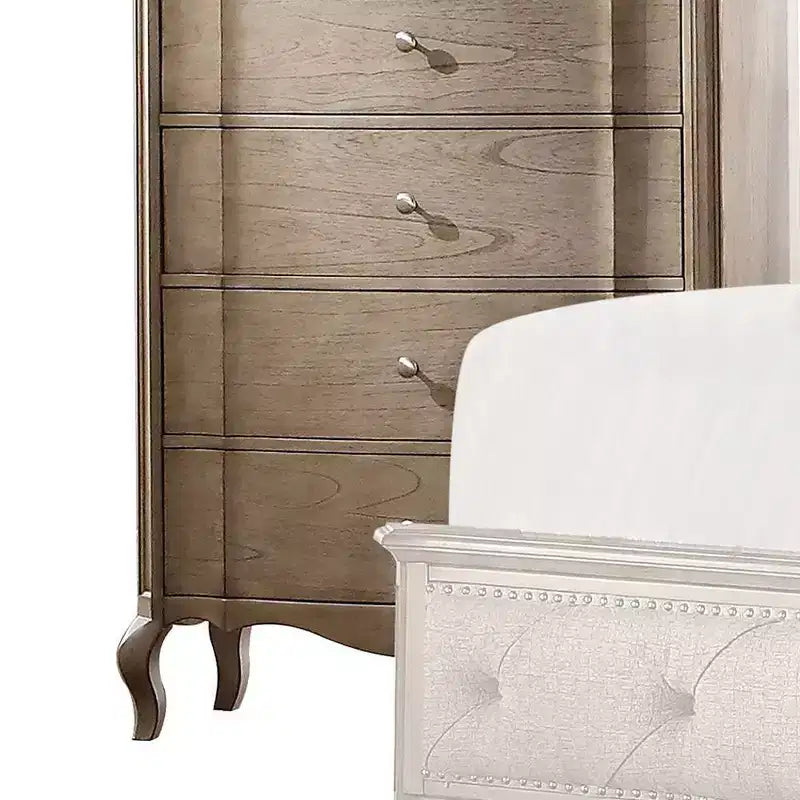 Commode Chelmsford 96,5 cm Taupe antique - Acme Furniture : 5 tiroirs, aucun assemblage requis, gain de place