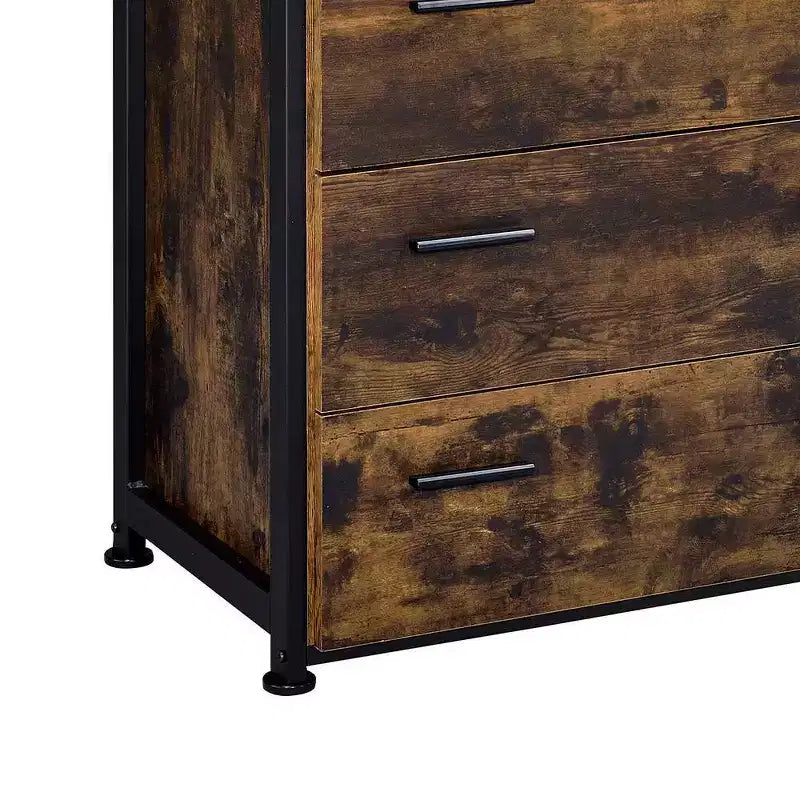 Commode Juvanth Acme Furniture, chêne rustique/finition noire