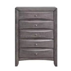 Commode Madison grise - Picket House Furnishings : Rangement vertical à 5 tiroirs, Organisateur de chambre