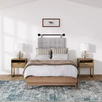 Nathan James Lot de 2 tables de chevet en bois marron